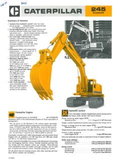 cat 245 specifications